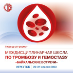 20-21 апреля 2023 года в Иркутске пройдет вторая в текущем году Междисциплинарная Школа по тромбозу и гемостазу «Байкальские встречи»