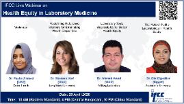Вебинар IFCC «Справедливость в отношении здоровья в лабораторной медицине»