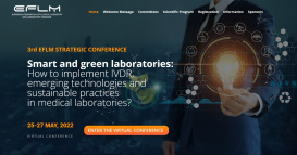 3-я стратегическая конференция EFLM «Умные и зеленые лаборатории. Как внедрять регулирование медицинских изделий для диагностики in vitro, новые технологии и устойчивые практики в медицинских лабораториях»