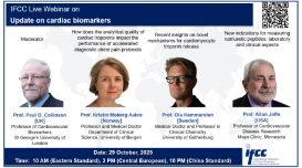 Вебинар IFCC: «Обновлённые данные о кардиомаркерах» Вебинар IFCC: «Обновлённые данные о кардиомаркерах»