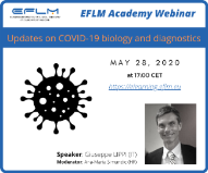 Вебинар EFLM: «Новейшая информация по диагностике и биологии COVID-19».
